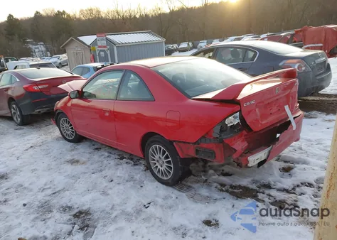 2005 Honda Civic Ex z USA, uszkodzony, nr VIN 1HGEM22945L002889